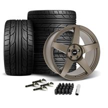 SVE Mustang R355 Wheel & Nitto Tire Kit - 19x10 - Satin Bronze (15-23)