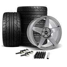 SVE Mustang R355 Wheel & Nitto Tire Kit - 19x10 - Titanium Gray (15-23)
