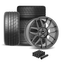 SVE Mustang R357 Wheel & Firestone Tire Kit - 19x10  - Gloss Graphite (05-14)