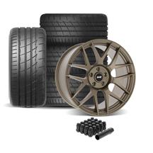 SVE Mustang R357 Wheel & Firestone Tire Kit - 19x10  - Satin Bronze (05-14)
