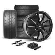 SVE Mustang S350 Wheel & Firestone Tire Kit - 19x10/11  - Gloss Black (24-26)