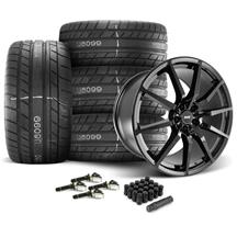SVE Mustang S350 Wheel & M/T Tire Kit - 20x10  - Staggered Tires - Gloss Black (15-23)