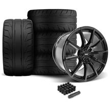 SVE Mustang S350 Wheel & Nitto NT05 Tire Kit - 19x10/11 - Gloss Black (05-14)
