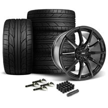 SVE Mustang S350 Wheel & Nitto NT555 G2 Tire Kit - 19x10/11 - Gloss Black (15-23)