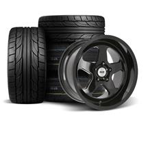 SVE Mustang Saleen SC Style Wheel & Nitto Tire Kit - 17x9/10 - Gloss Black - Deep Dish (94-04)