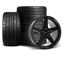SVE Mustang Saleen Style Wheel & Tire Kit - 18x9/10  - Black - NT555 G2 Tires (94-04)