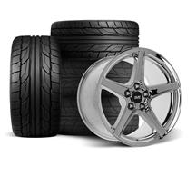 SVE Mustang Saleen Style Wheel & Tire Kit - 18x9/10  - Chrome (94-04) Nitto NT555 G2