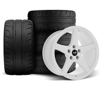 SVE Mustang Saleen Style Wheel & Tire Kit - 18x9/10  - White - NT05 Tires (94-04)