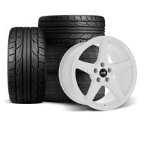 SVE Mustang Saleen Style Wheel & Tire Kit - 18x9/10  - White - NT555 G2 Tires (94-04)