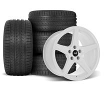 SVE Mustang Saleen Style Wheel & Tire Kit - 18x9/10  - White - HTR Z5 Tires (94-04)