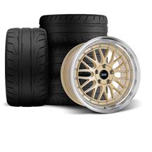 SVE Mustang Series 1 Wheel & Nitto Tire Kit - 18x9/10 - Liquid Gold (94-04)