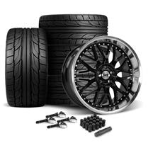 SVE Mustang Series 3 Wheel & Nitto Tire Kit - 20x8.5/10 - Gloss Black (15-22)