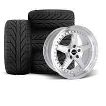 SVE Mustang Series 4 Wheel & Kenda Tire Kit - 18x9/10  - Gloss Silver (94-04)