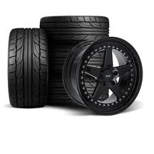 SVE Mustang Series 4 Wheel & Nitto Tire Kit - 18x9/10  - Gloss Black (94-04)