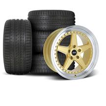 SVE Mustang Series 4 Wheel & Sumitomo Tire Kit - 18x9/10  - Gloss Gold (94-04)