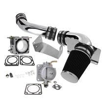 SVE Mustang 70mm Throttle Body & Cold Air Kit  - Chrome (89-93) 5.0