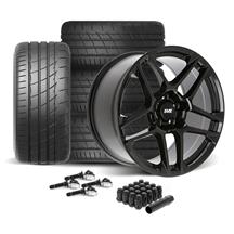 SVE Mustang X500 Wheel & Firestone Tire Kit - 19x10/11  - Gloss Black (24-26)