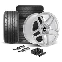 SVE Mustang X500 Wheel & Firestone Tire Kit - 19x10/11  - Gloss Silver (24-26)