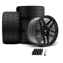 SVE Mustang X500 Wheel & Nitto NT05 Tire Kit - 19x10/11  - Gloss Black (05-14)