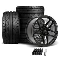 SVE Mustang X500 Wheel & Nitto NT555 G2 Tire Kit - 19x10/11 - Gloss Black (05-14)