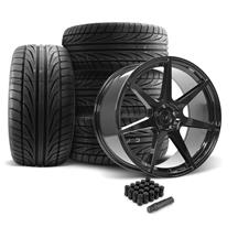 SVE Mustang XS7 Wheel & Ohtsu Tire Kit - 20x10 - Tuxedo Black (05-14)