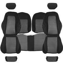 TMI Mustang SVO Sport Seat Upholstery - Cloth  - Charcoal Gray (84-86) Hatchback 43-75524-612-562D