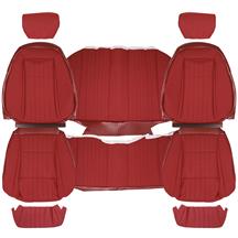 TMI Mustang Sport Seat Upholstery - Cloth  - Scarlet Red (90-91) Convertible 43-74625-971-79