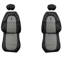 TMI Mustang Cobra Front Seat Upholstery - Vinyl  - Medium Graphite (2001) 43-76501-6042-7042-A