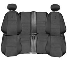 TMI Mustang Cobra Seat Upholstery  - Leather - Dark Charcoal w/ Suede Inserts (03-04) Convertible 43-77523-L741-99-COBRA