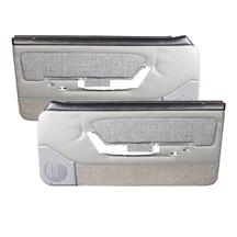 TMI Mustang Door Panels for Power Windows w/ Tweed Inserts  - Smoke Gray (88-89) Convertible 10-74117-953-71-857