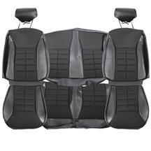 TMI Mustang Standard Seat Upholstery - Vinyl/Cloth  - Black (81-83) Hatchback 43-75321-958-70