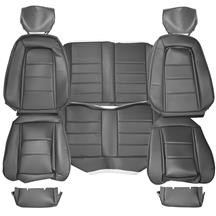 TMI Mustang Sport Seat Upholstery - Vinyl  - Charcoal Gray (85-86) Convertible 43-74633-955