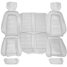 TMI Mustang Sport Seat Upholstery - Vinyl  - Oxford White (85-86) Convertible 43-74633-997