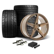 Velgen Mustang Classic5 V2 Wheel & Nitto Tire Kit  - 20x10/11 - Gloss Bronze (15-23)