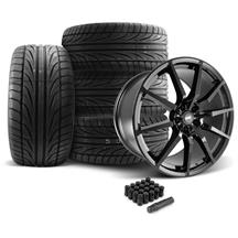 SVE Mustang S350 Wheel & Ohtsu Tire Kit - 20x10  - Gloss Black (05-14)