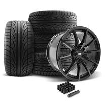 SVE Mustang S350 Wheel & Ohtsu Tire Kit - 19x10  - Gloss Black (05-14)